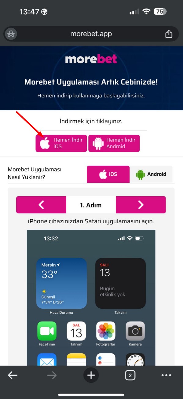 Morebet Mobil Tanıtım - Adım 3